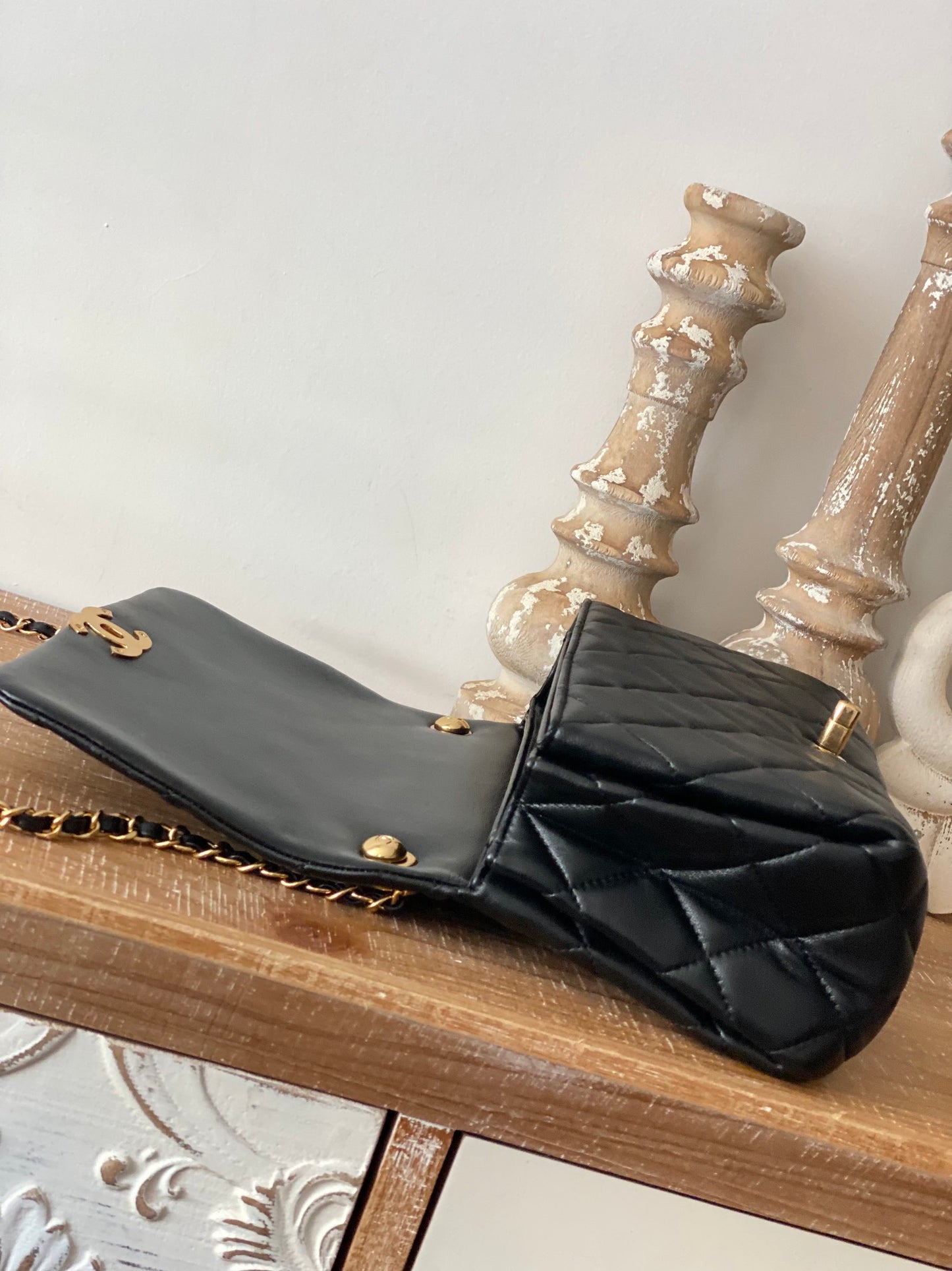 ChanelLarge Flap Black Bag For Women 23cm/9in