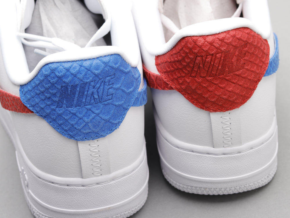 VO - AF1 White red blue snake pattern