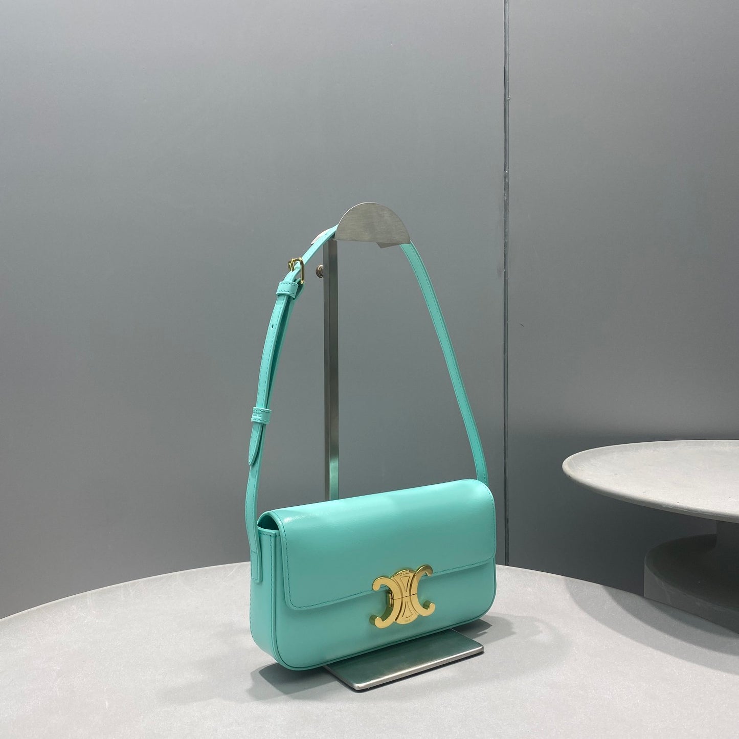 CE Triomphe Shoulder Bag Mint Green For Women 8in/20cm