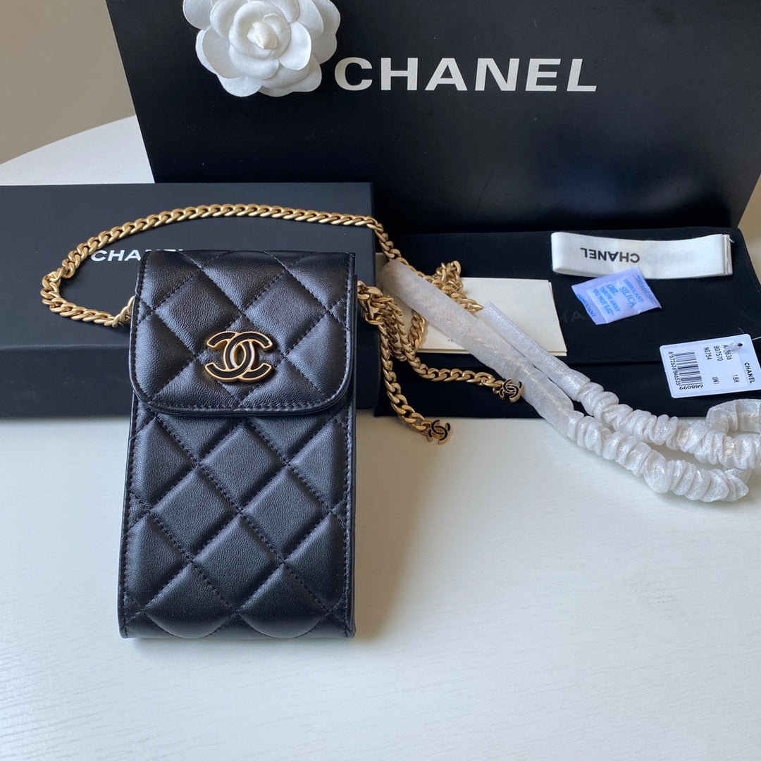 ChanelPhone Holder Black Bag For Women 15cm/6in