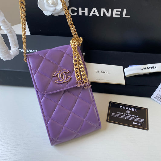 ChanelPhone Holder Purple Bag For Women 15cm/6in