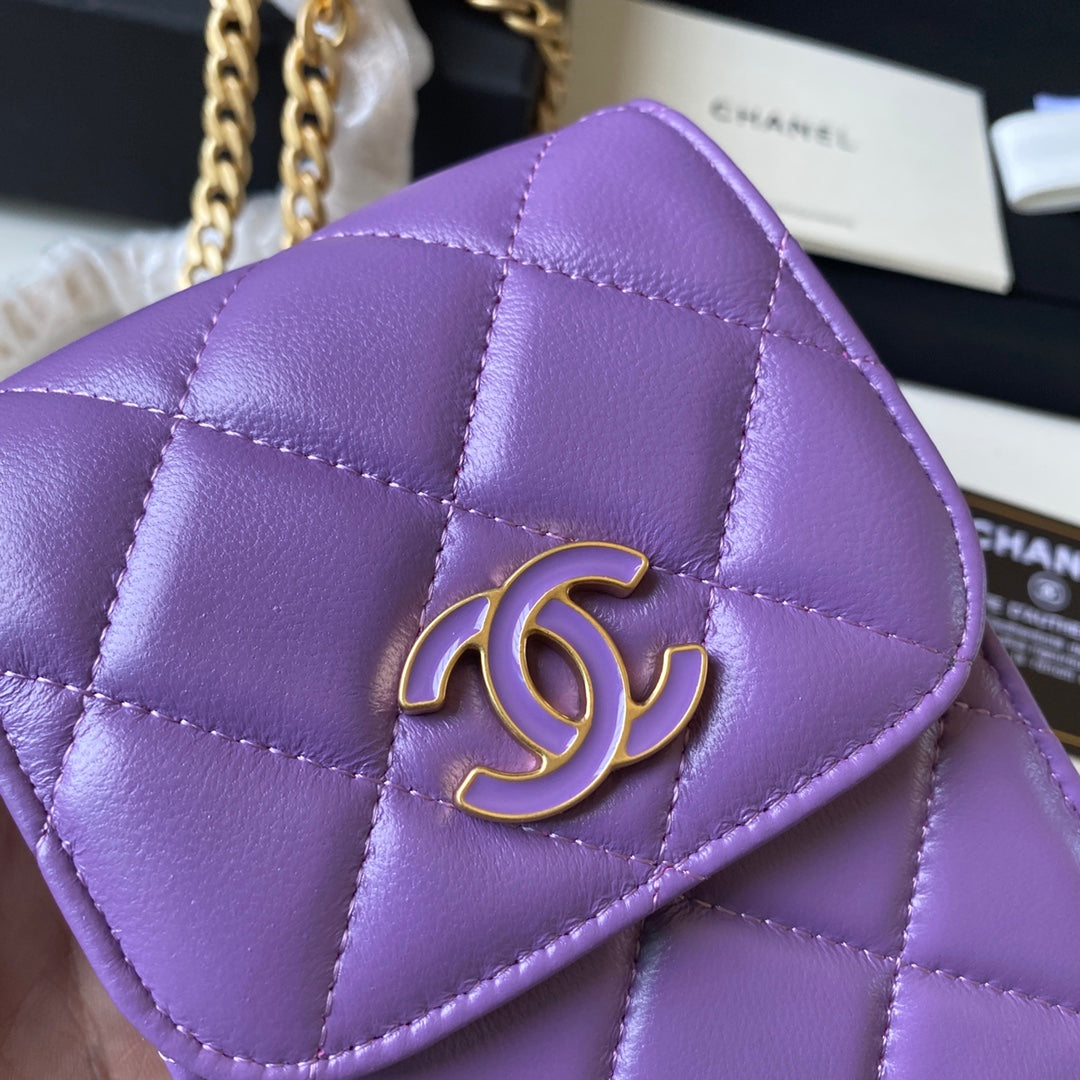 ChanelPhone Holder Purple Bag For Women 15cm/6in