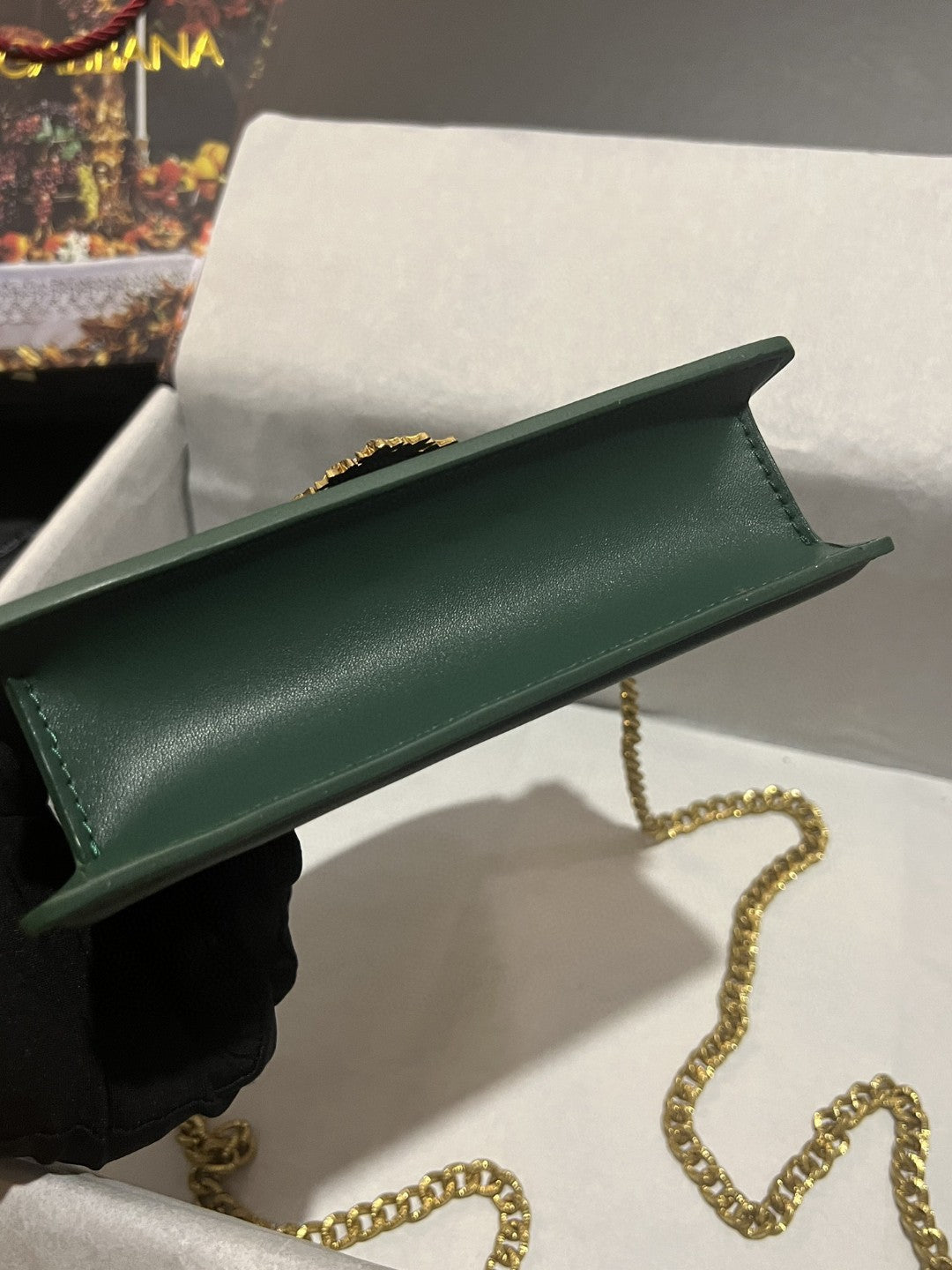 DG Small Devotion Bag In Plain Green For Women 7.5in/19cm DG BB6711AV89380530