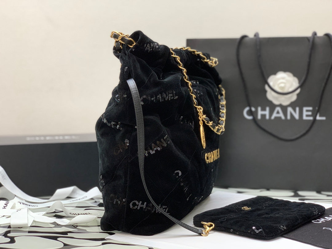 ChanelMedium Chanel22 Handbag Black For Women, Women&#8217;s Bags 16.4in/42cm AS3261 B09102 94305