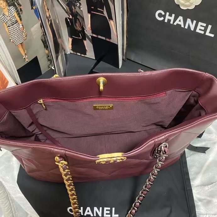 ChanelShopping ChanelBag 19 Dark Red For Women, Women&#8217;s Bags 16in/41cm AS3660 B04852 NK294