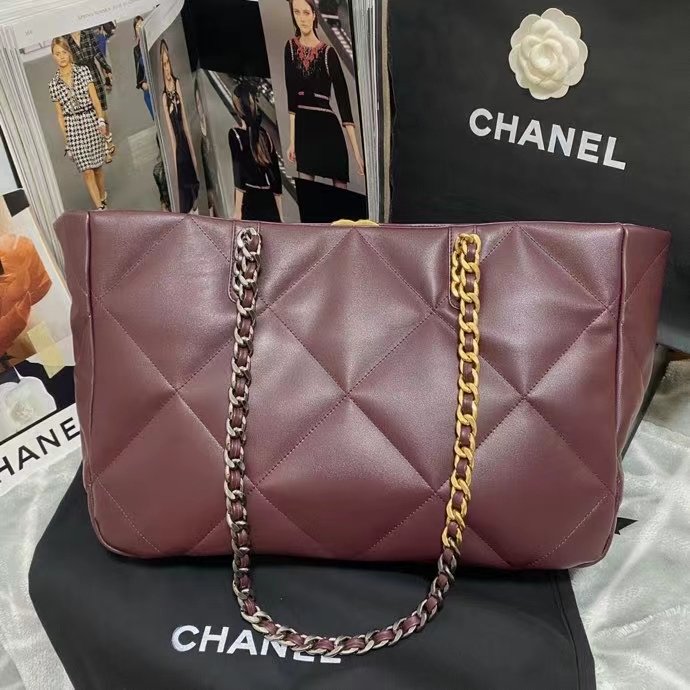 ChanelShopping ChanelBag 19 Dark Red For Women, Women&#8217;s Bags 16in/41cm AS3660 B04852 NK294