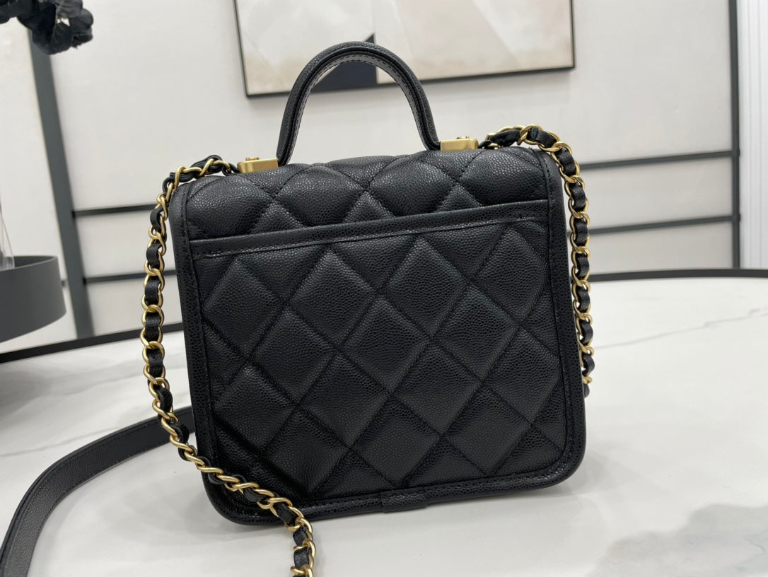 CHL 22K Flap Bag Black For Women, Women&#8217;s Bags 8.1in/20.5cm