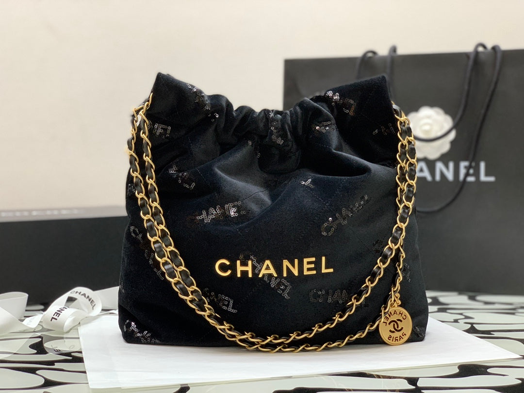 ChanelSmall Chanel22 Handbag Black For Women, Women&#8217;s Bags 11.8in/30cm