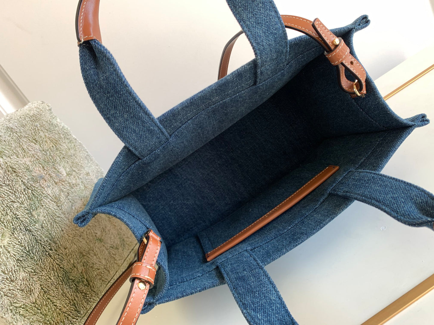 CE Small Denim Tote For Women 11.4in/29cm