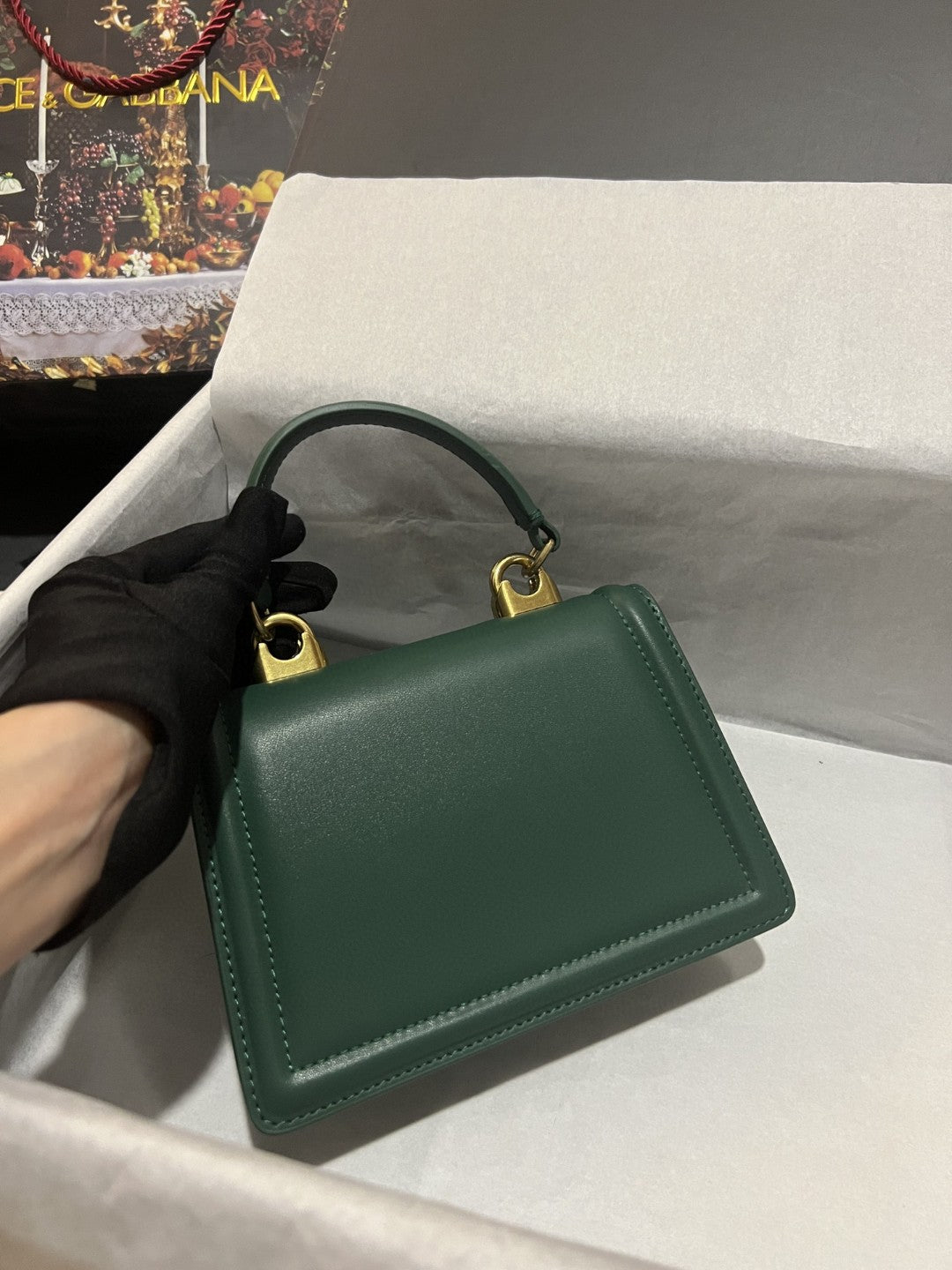 DG Small Devotion Bag In Plain Green For Women 7.5in/19cm DG BB6711AV89380530