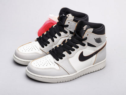 VO - AJ1 gray and white scratch shoes for women