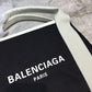 Balen Navy Small Cabas Tote Bag In White, For Women,  Bags 18.5in/47cm