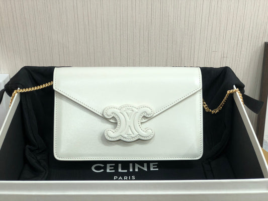 CE Wallet On Chain Triomphe White For Women 7in/19cm 