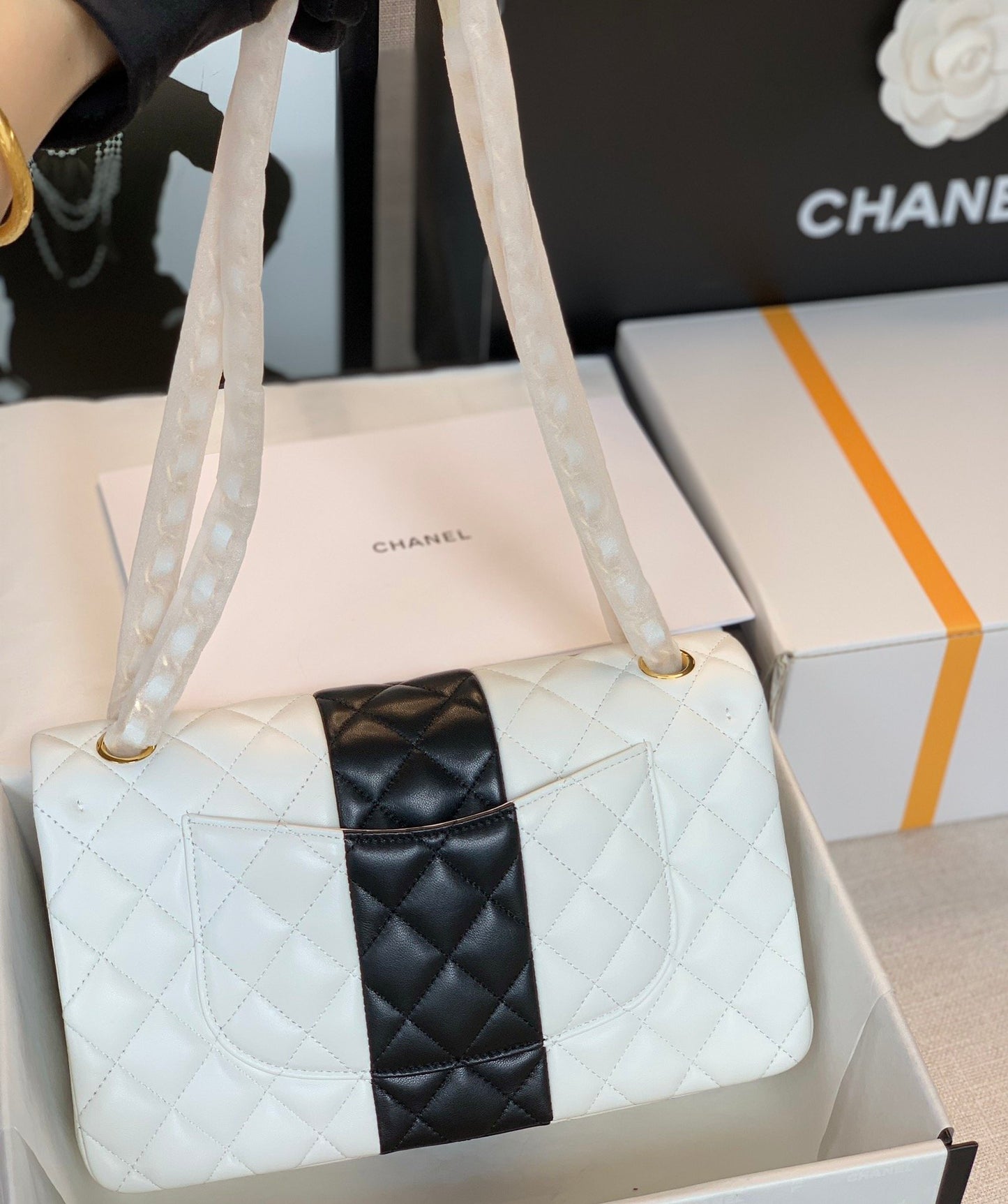 ChanelMini Flap Bag White For Women 9.8in/25cm