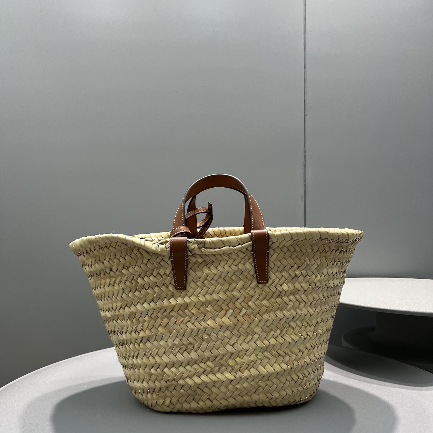 CE Teen Triomphe CE Classic Panier In Palm Leaves With Heart Patch Brown For Women 10in/25cm 194002DUI.04LU 