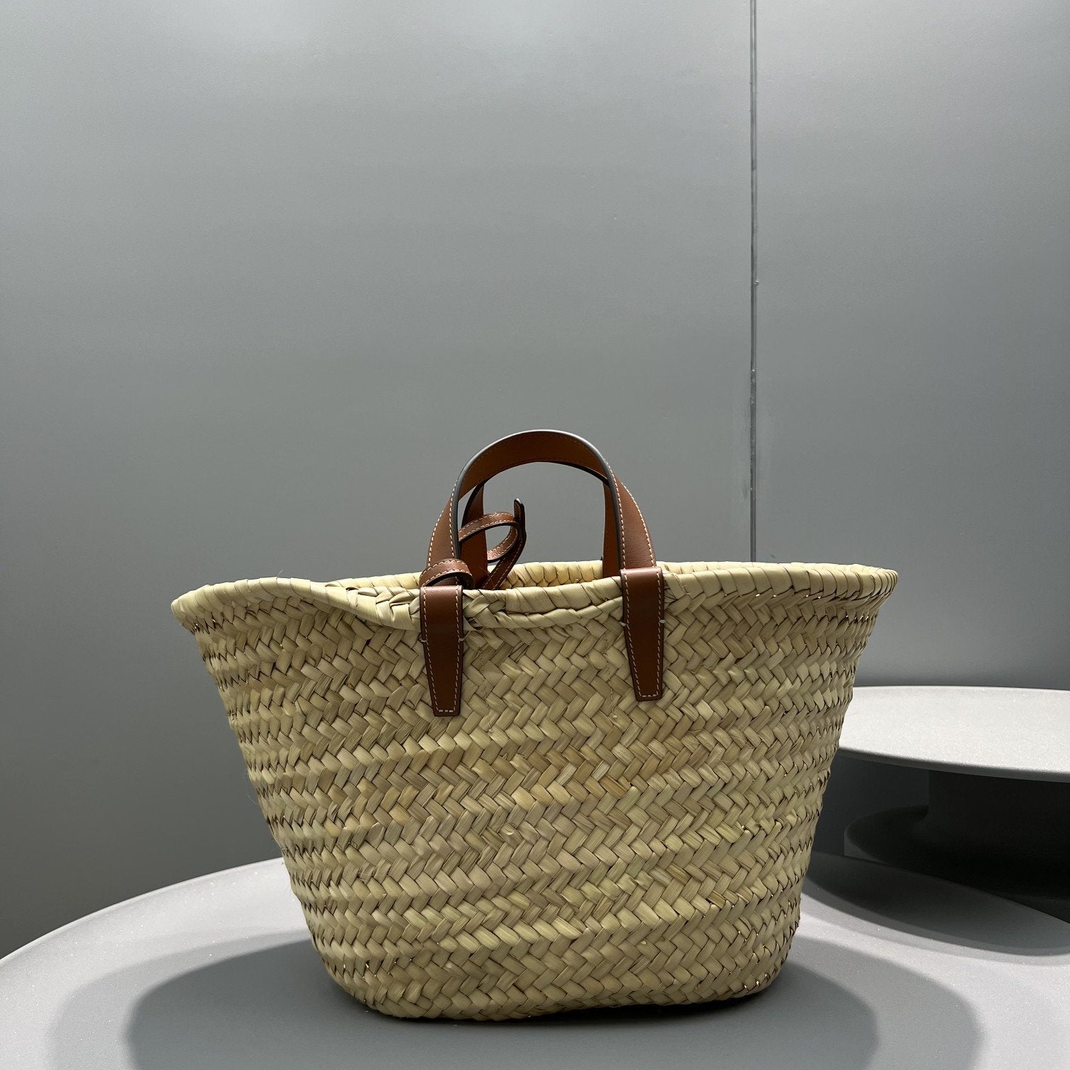 CE Teen Triomphe CE Classic Panier In Palm Leaves With Heart Patch Brown For Women 10in/25cm 194002DUI.04LU 