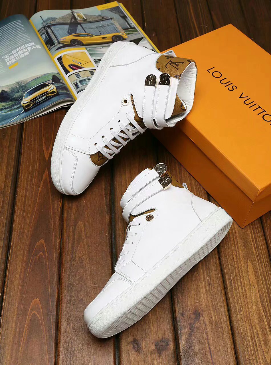 VO - LUV HIgh Top White Brown Sneaker