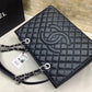 Chanel Classic Tote Bag Silver Hardware Black For Women 13.3in/34cm