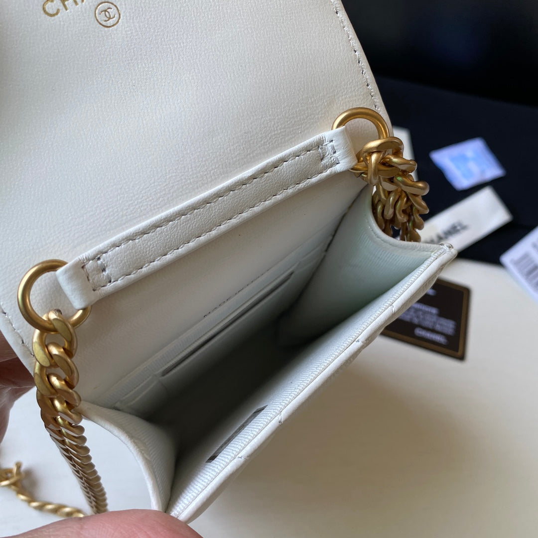 ChanelPhone Holder White Bag For Women 15cm/6in