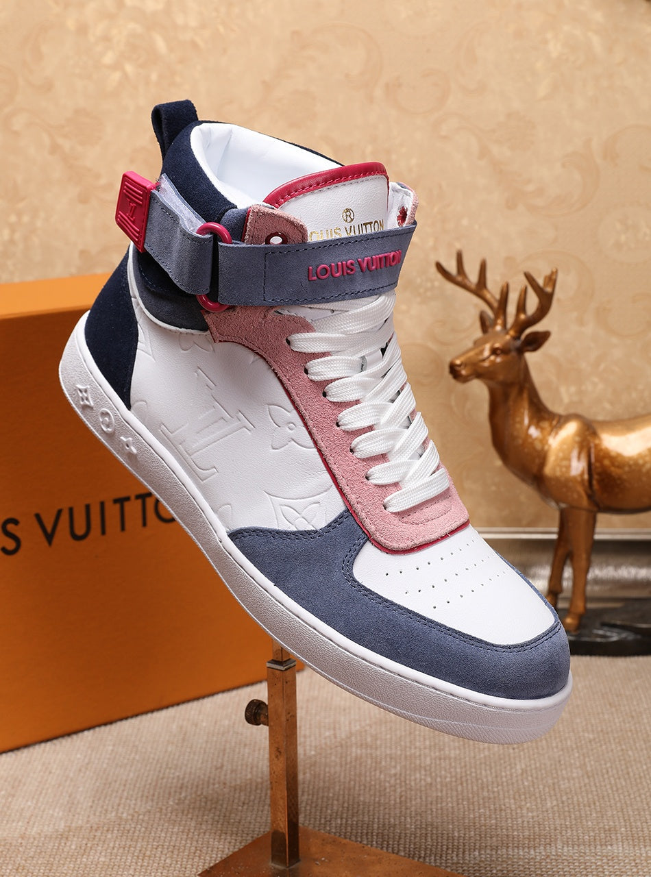 VO - LUV Rivoli High Pink Blue White Sneaker