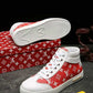 VO - LUV HIgh Top White Red Sneaker
