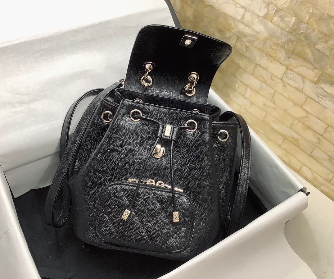 ChanelSmall Affinity Backpack Black For Women, Women&#8217;s Bags 9.8in/25cm