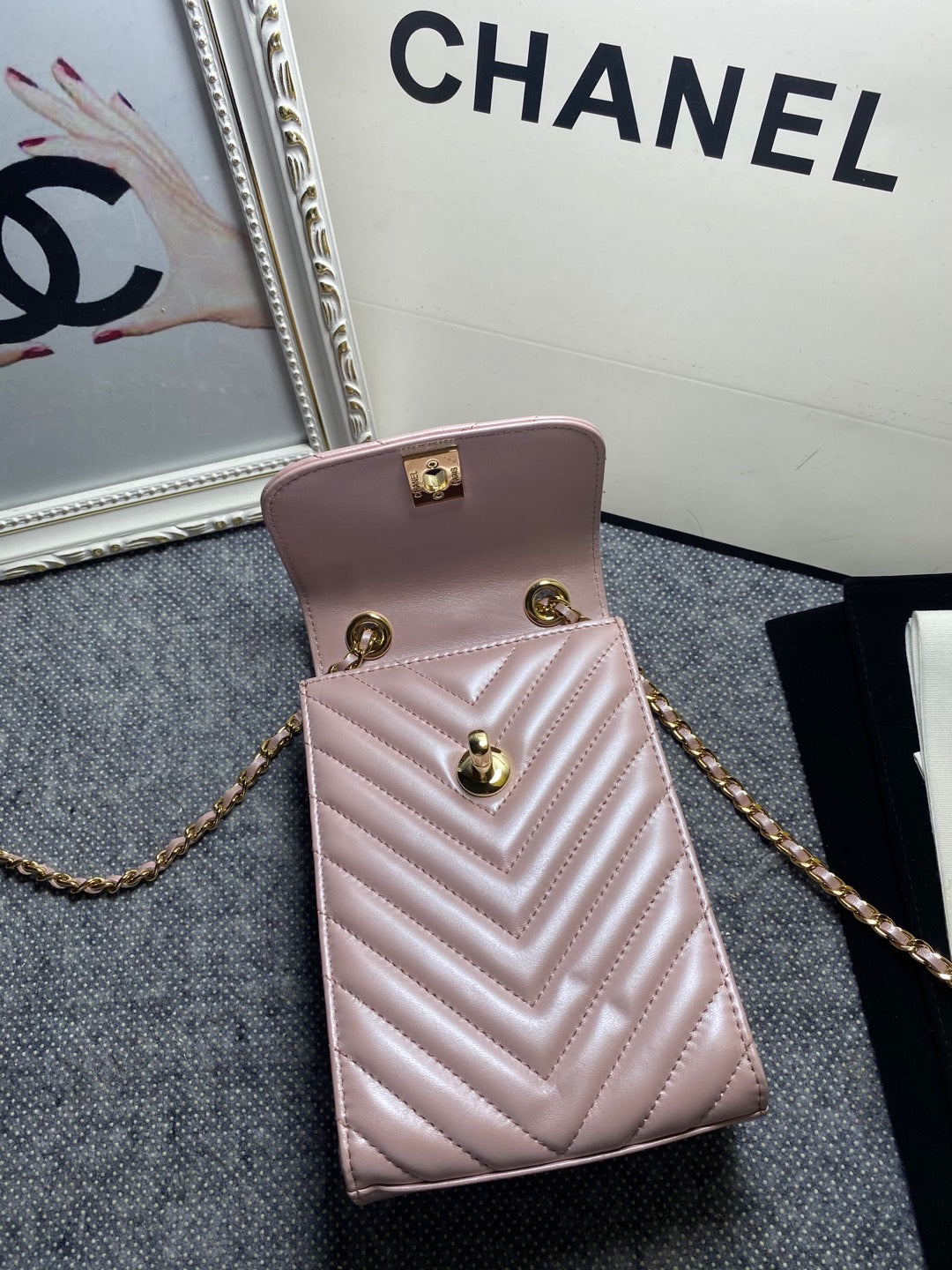 CHL Chevron Trendy CHL Phone Light Purple Bag For Women 18cm/7in