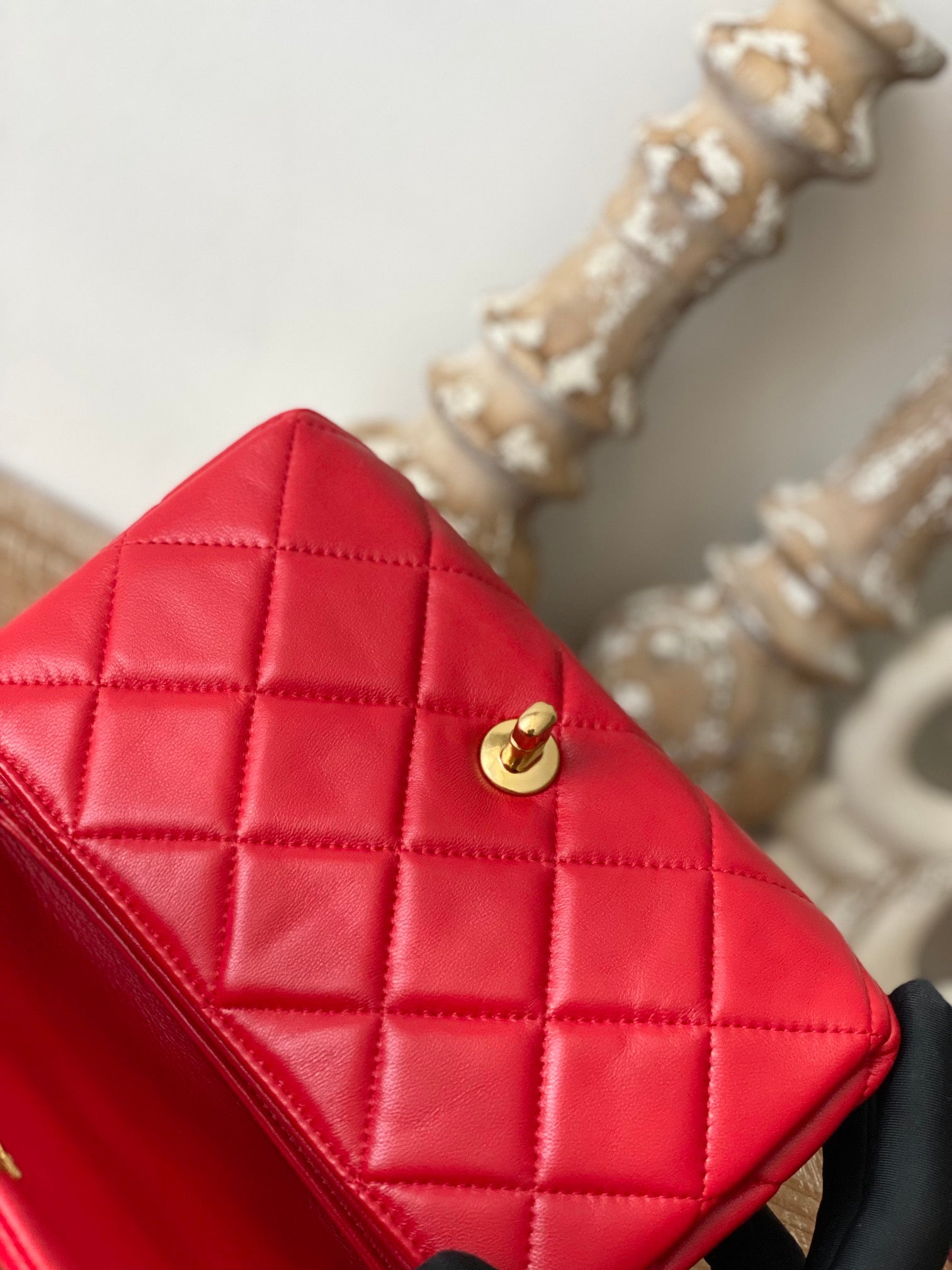 CHL Classic Diamond Flap Bag Red For Women, Women&#8217;s Bags 9.1in/23cm