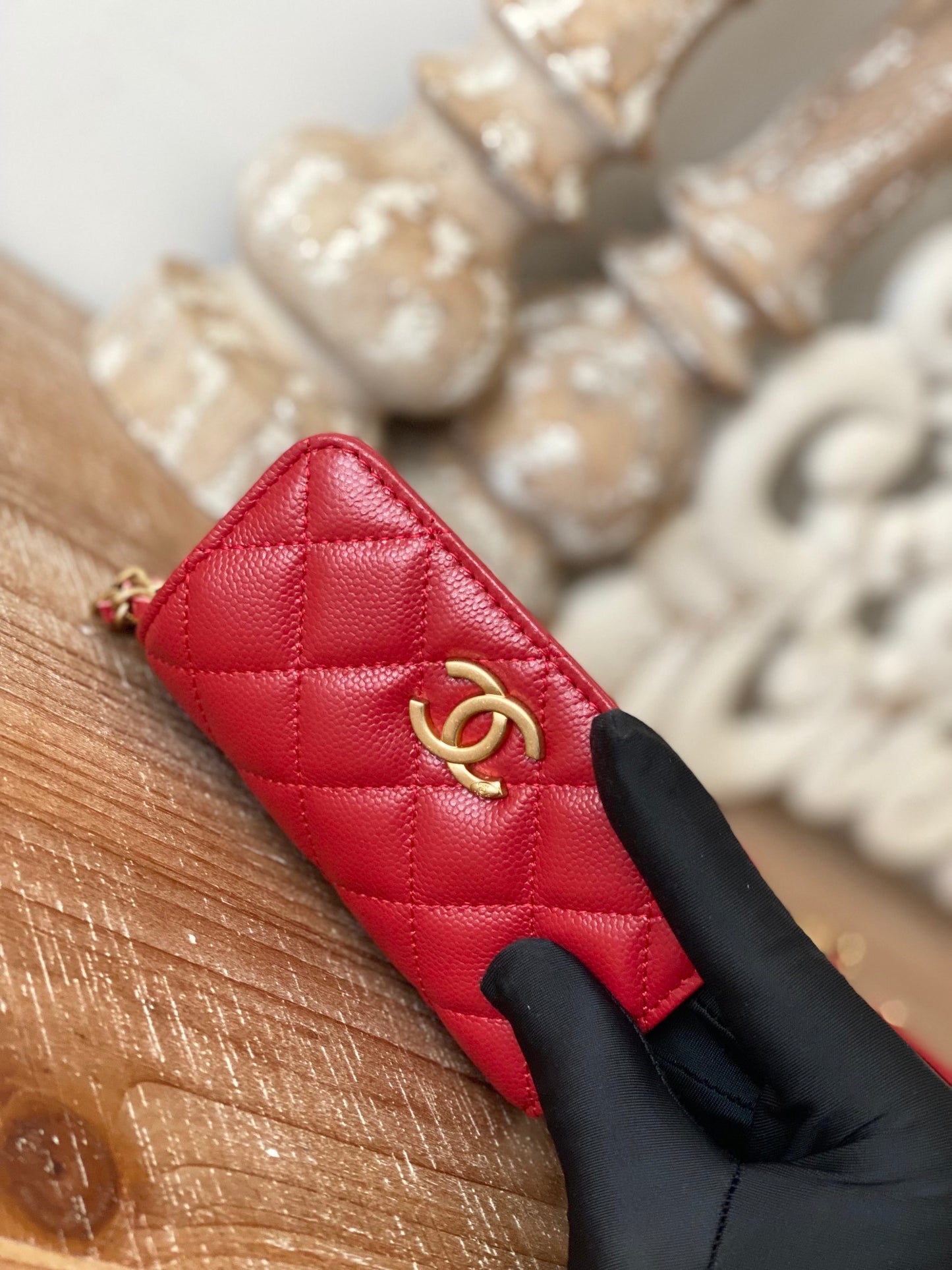 Chanel Clutch With Chain Red For Women, Women&#8217;s Bags 4.8in/12.3cm