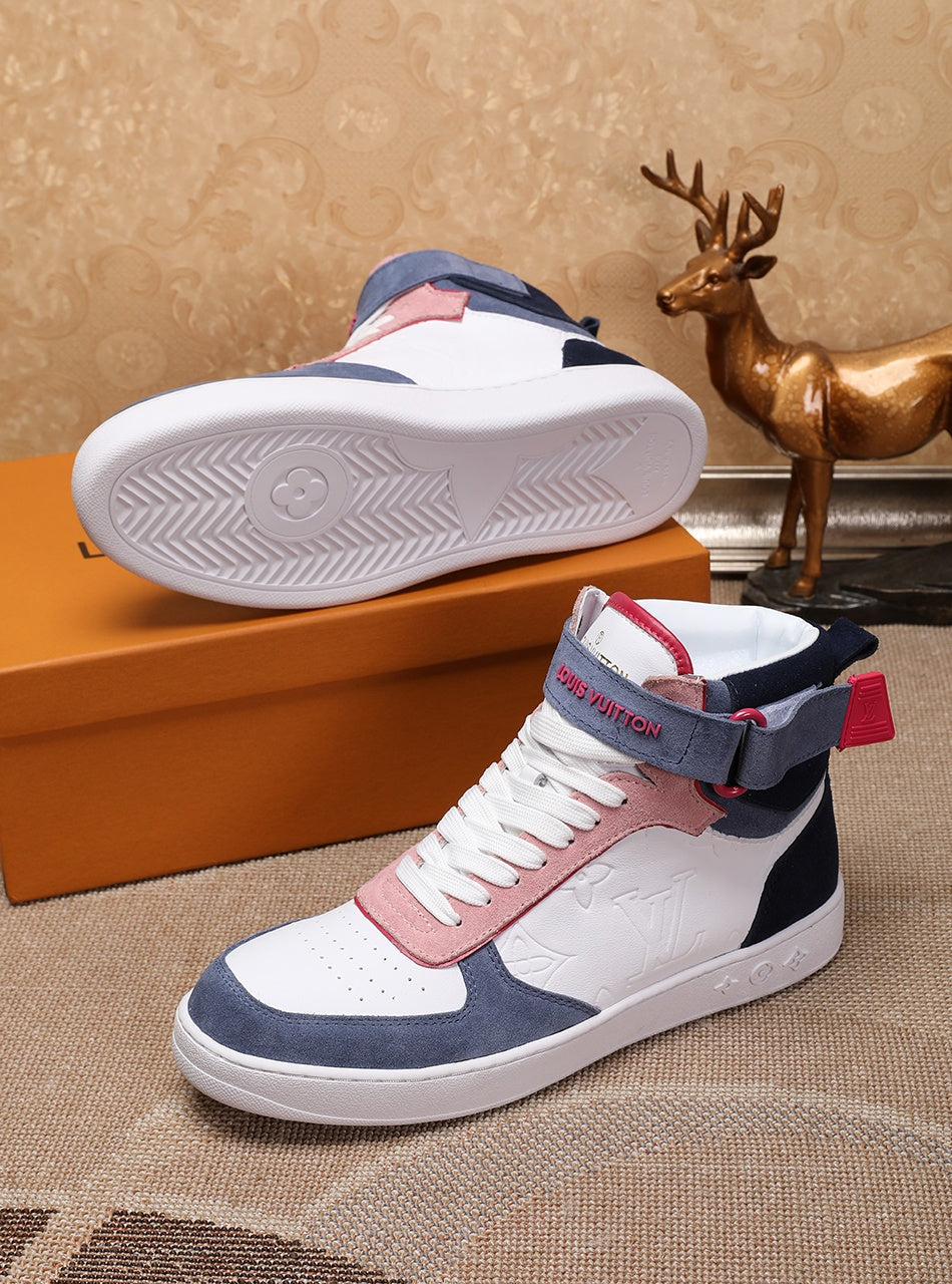 VO - LUV Rivoli High Pink Blue White Sneaker