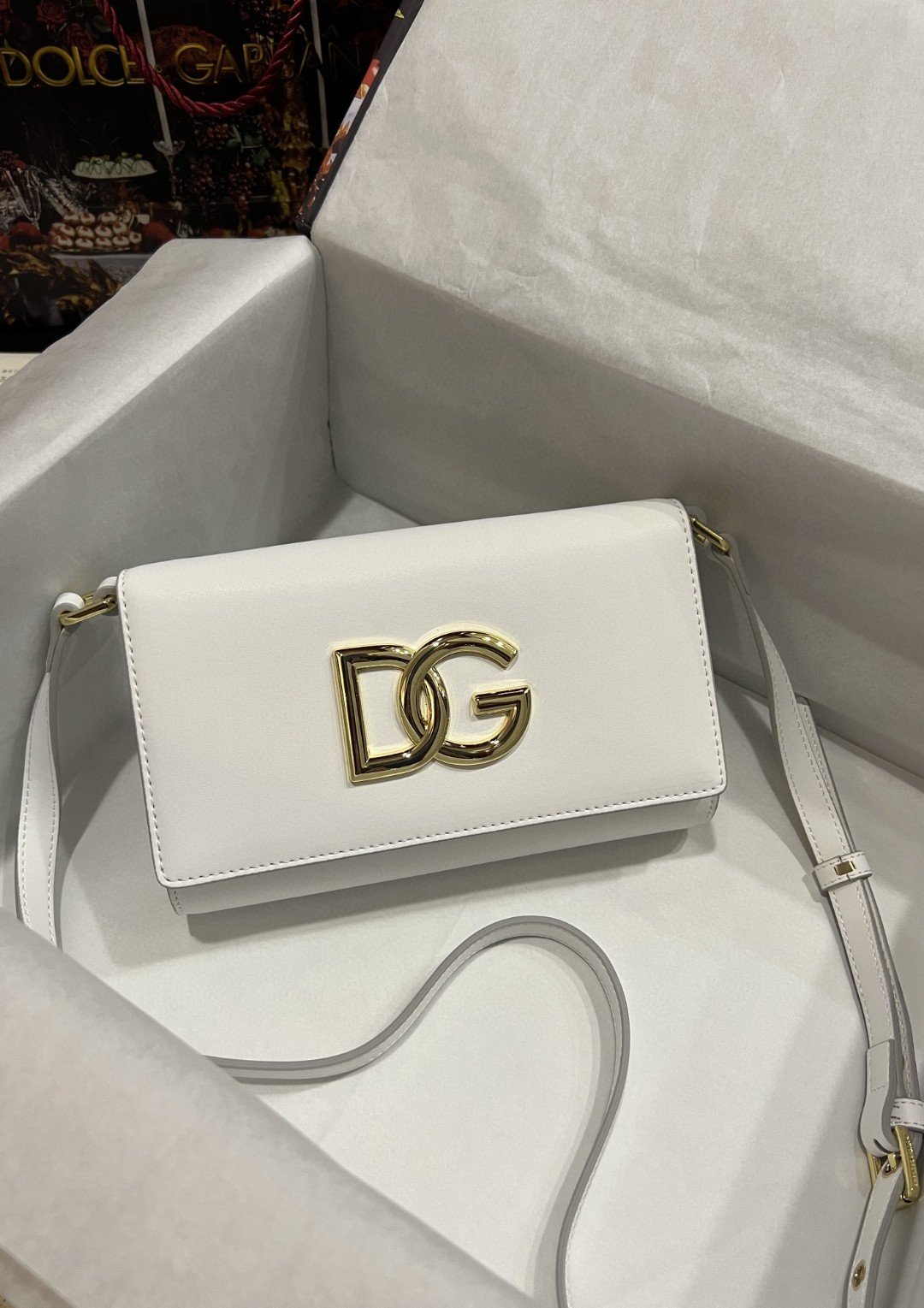 DG 3.5 Clutch White For Women 8.3in/21cm DG BB7082AW57680002