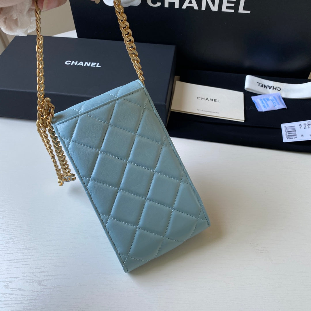 ChanelPhone Holder Blue Bag For Women 15cm/6in