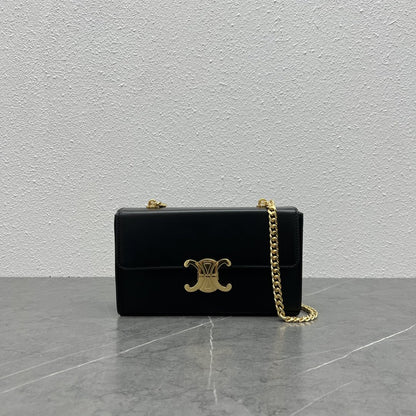 CE Chain Box Triomphe Bag Black For Women 9in/22cm 110803BF4.38NO