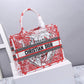 DI Medium Book Tote Red Multicolor , For Women, Women’s Handbags 14in/36cm CD