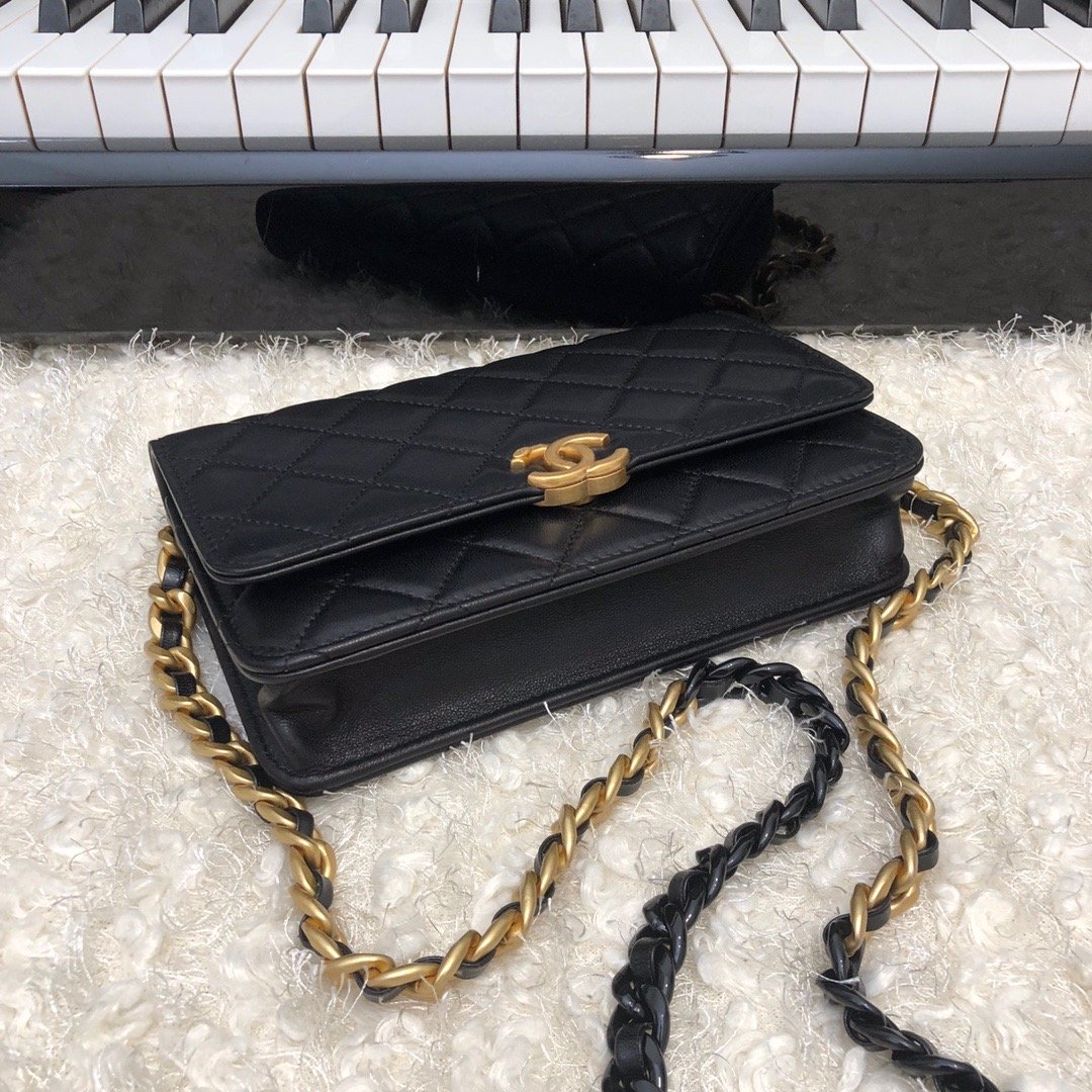 ChanelOriginal Small Classic Flap Bag Gold Hardware Black For Women, Women&#8217;s Handbags, Shoulder Bags 7.5in/19cm AP33814