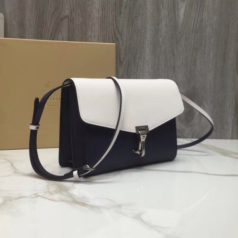 BB Small Macken Colorblock Crossbody Black/White Bag For Women, Bags 9.5in/24cm