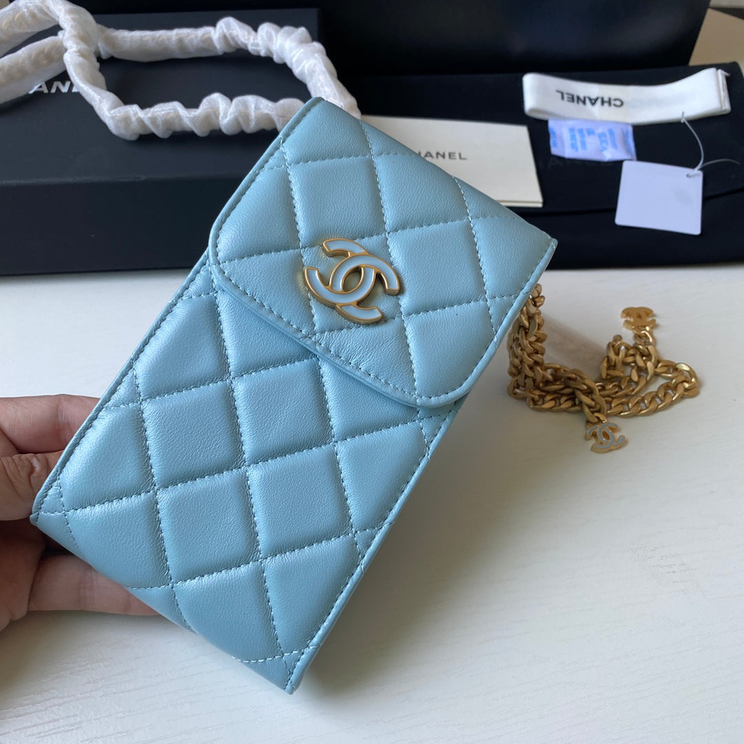 ChanelPhone Holder Blue Bag For Women 15cm/6in