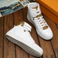 VO - LUV HIgh Top White Brown Sneaker