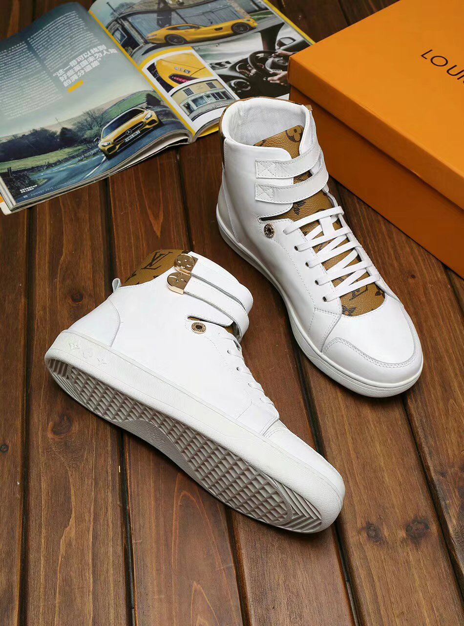 VO - LUV HIgh Top White Brown Sneaker