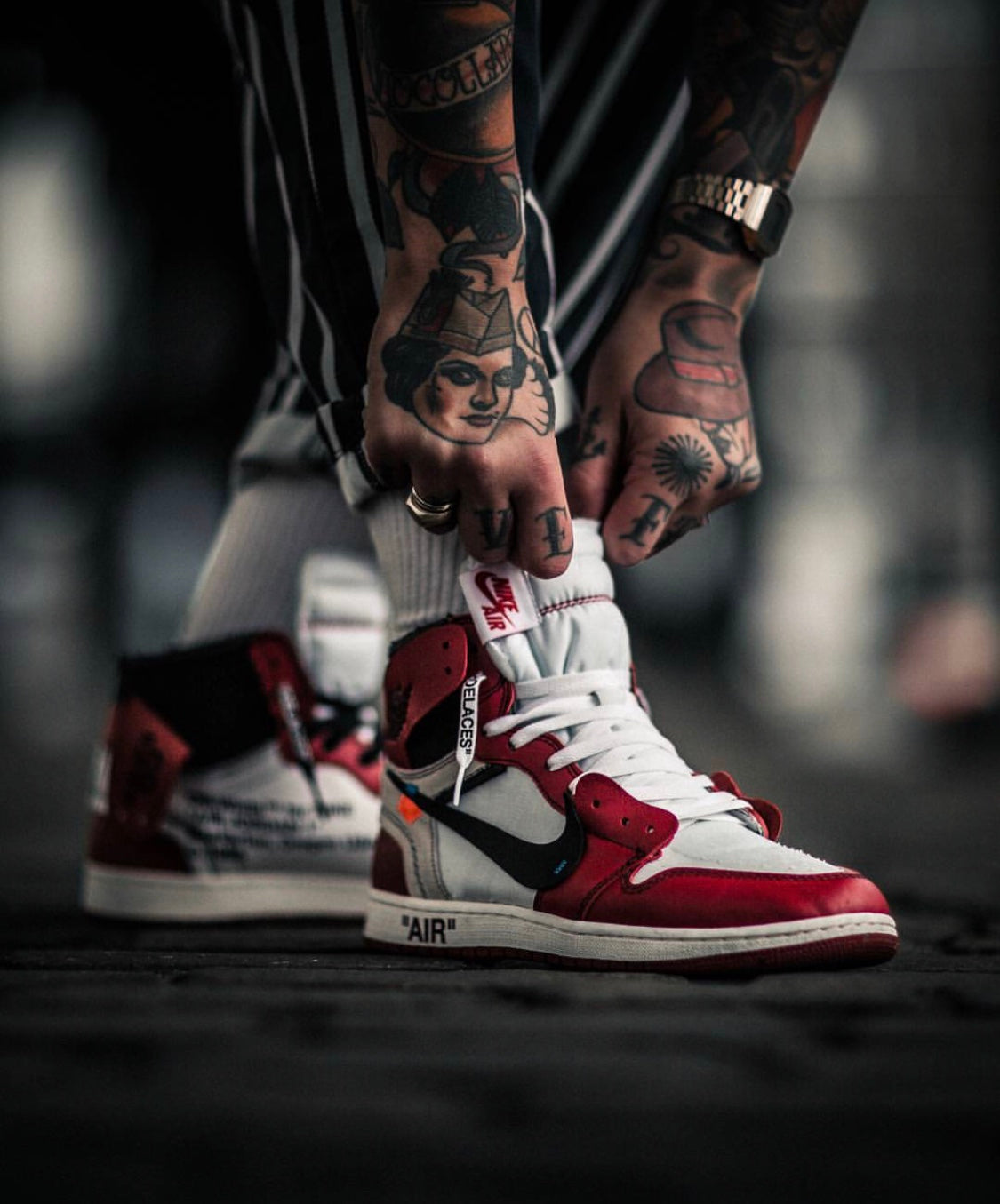 VO -OW x AJ1 White Red