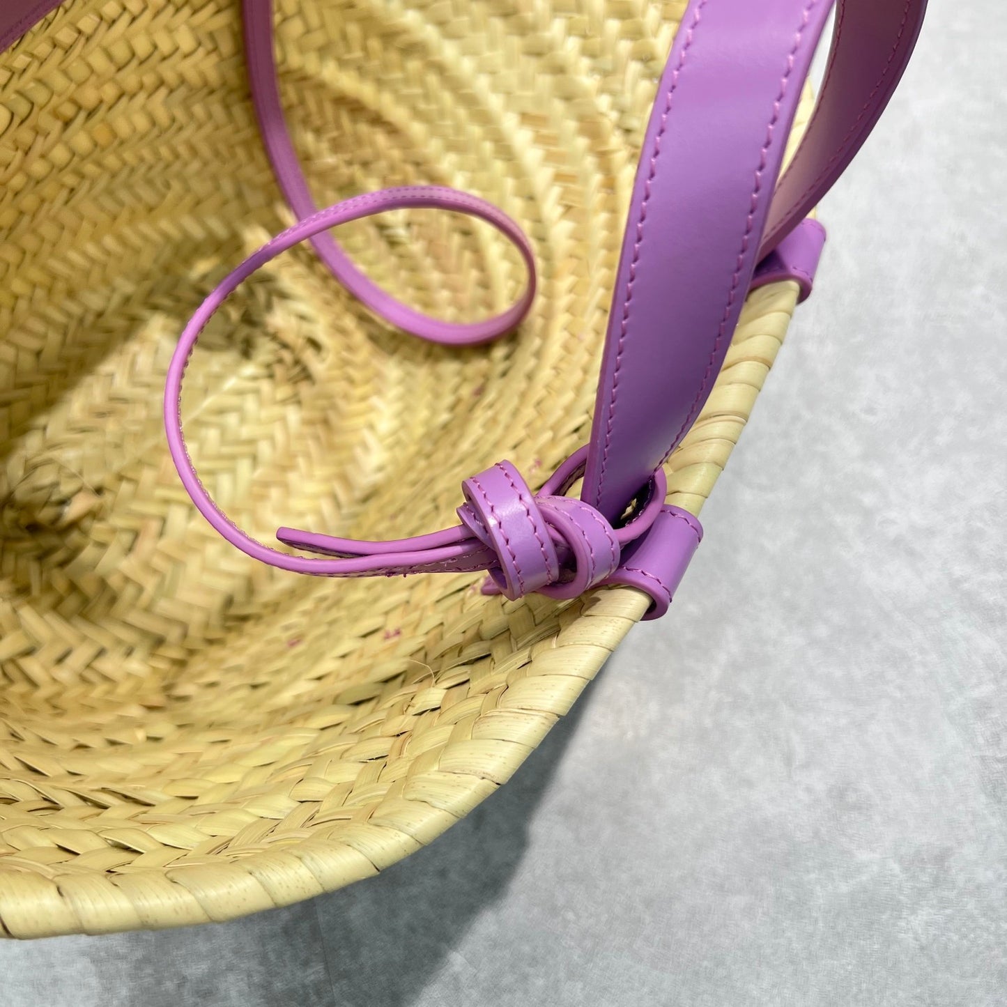 CE Teen Triomphe CE Classic Panier In Palm Leaves And Lizard Violet For Women 8in/20cm