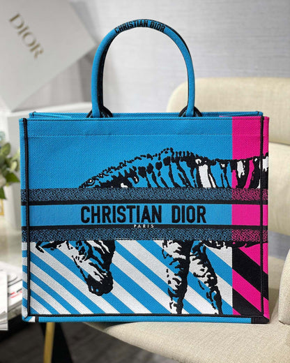 DI Large Book Tote Blue And Pink, For Women, Women’s Handbags 16.5in/42cm CD