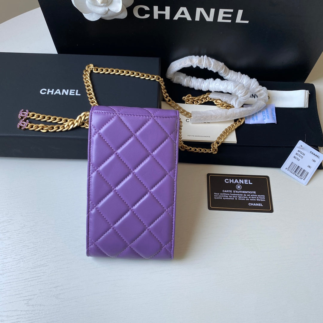 ChanelPhone Holder Purple Bag For Women 15cm/6in