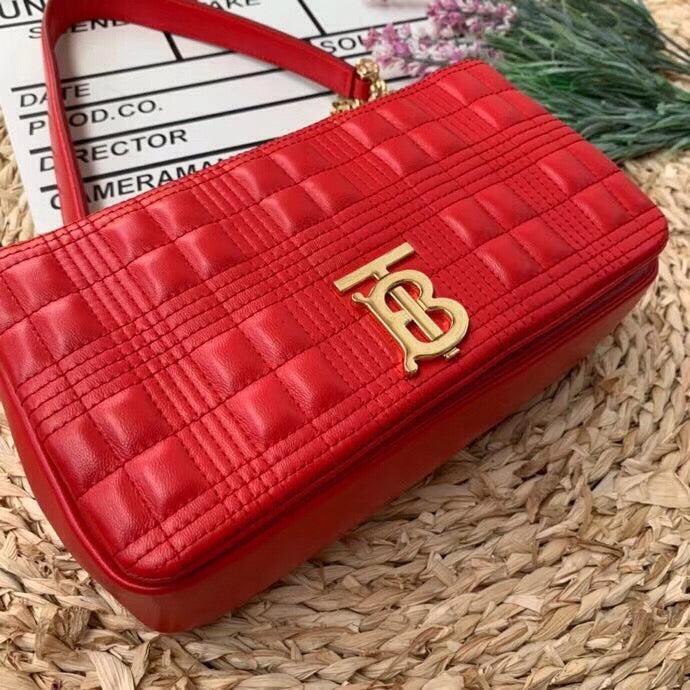 BB Quilted Medium Lola Bag Monogram Red For Women, Bags 11in/28cm