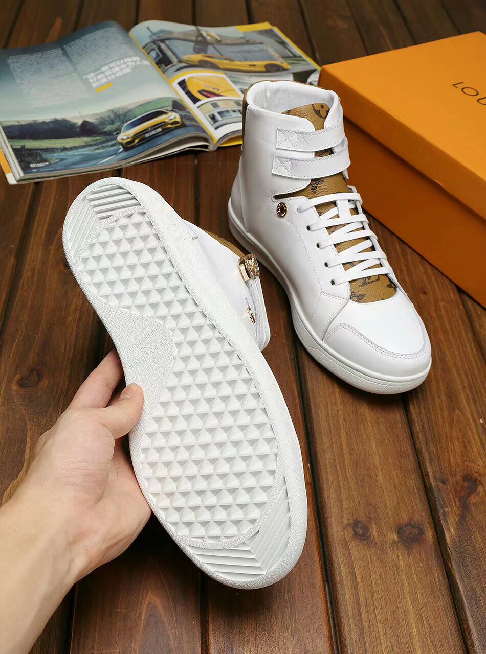 VO - LUV HIgh Top White Brown Sneaker