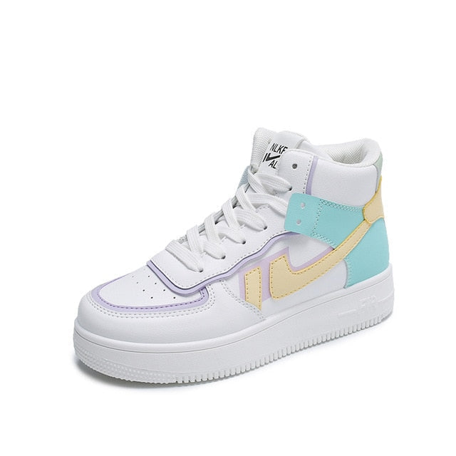 VO -Women High Top White Sneakers