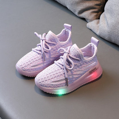 VO -Children's Led Shoes Boys Girls Lighted Sneakers