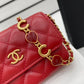 ChanelMini Flap Bag Red For Women, Women&#8217;s Bags 7.5in/19cm