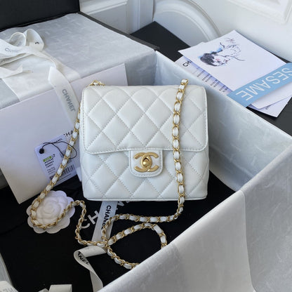 ChanelMini Flap Bag White For Women, Women&#8217;s Bags 6.7in/17cm