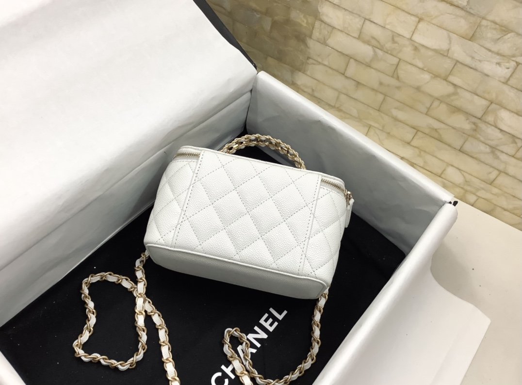 ChanelSmall Vanity Case White For Women, Women&#8217;s Bags 5.9in/15cm